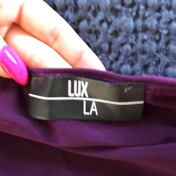 LUX LA purchased from Alexa pope backless purple dress size xs - Picture 2 of 4